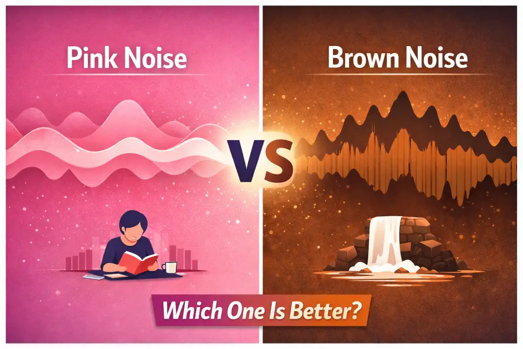 Brown noise vs pink noise for studying — a side-by-side comparison